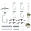 Evsteluo White Swag Ceiling Hooks – 4 Sets with Hardware