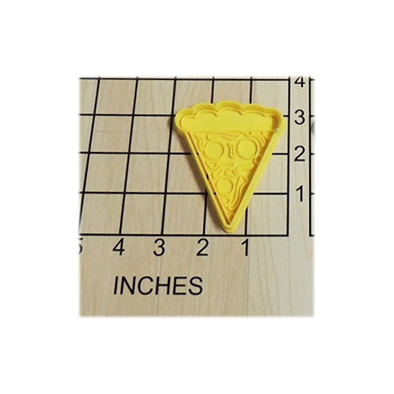 Crust Pizza Slice Shaped Cookie Cutter and Stamp #1200