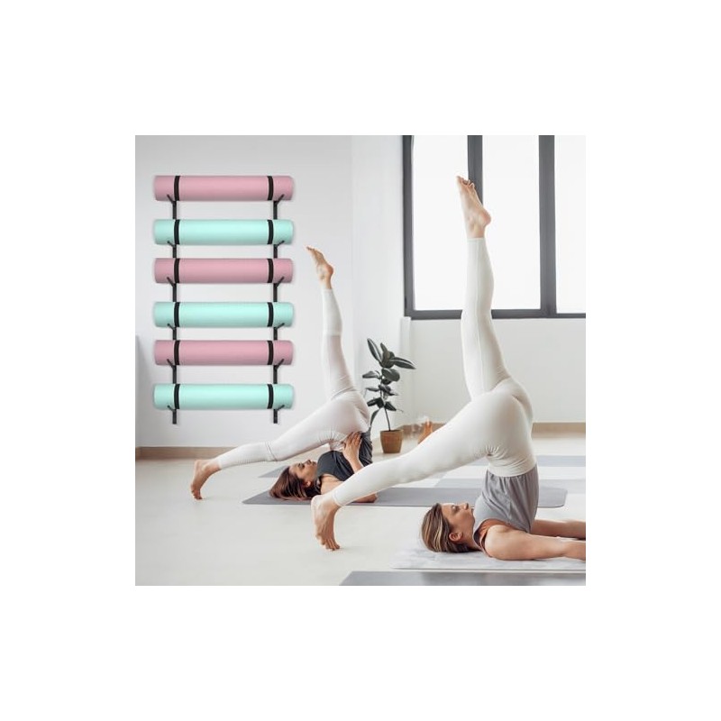 Estante para esterilla de yoga de 6 niveles