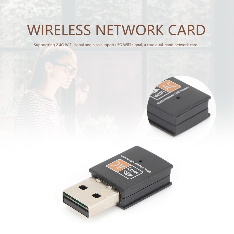 USB WiFi Adapter 2.4G/5G Dual Band Wireless Network Adapter for