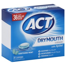 ACT 36 Count 36 Size Dry Mouth Mint Lozenges