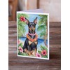 Caroline's Treasures Manchester Terrier Luau Greeting Cards Pack of 8