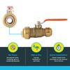 SharkBite 1 x 3/4 in PTC Reducing Ball Valve, Push-to-Connect