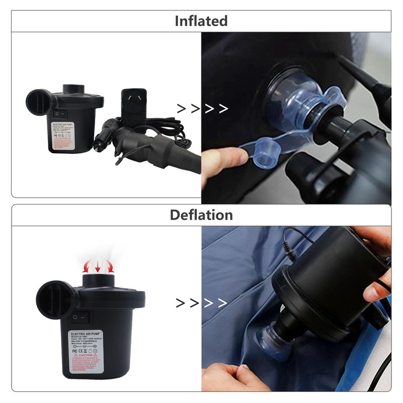 HUAPPNIO Air Pump Electric Portable Inflator for Inflatable Mattress Pool