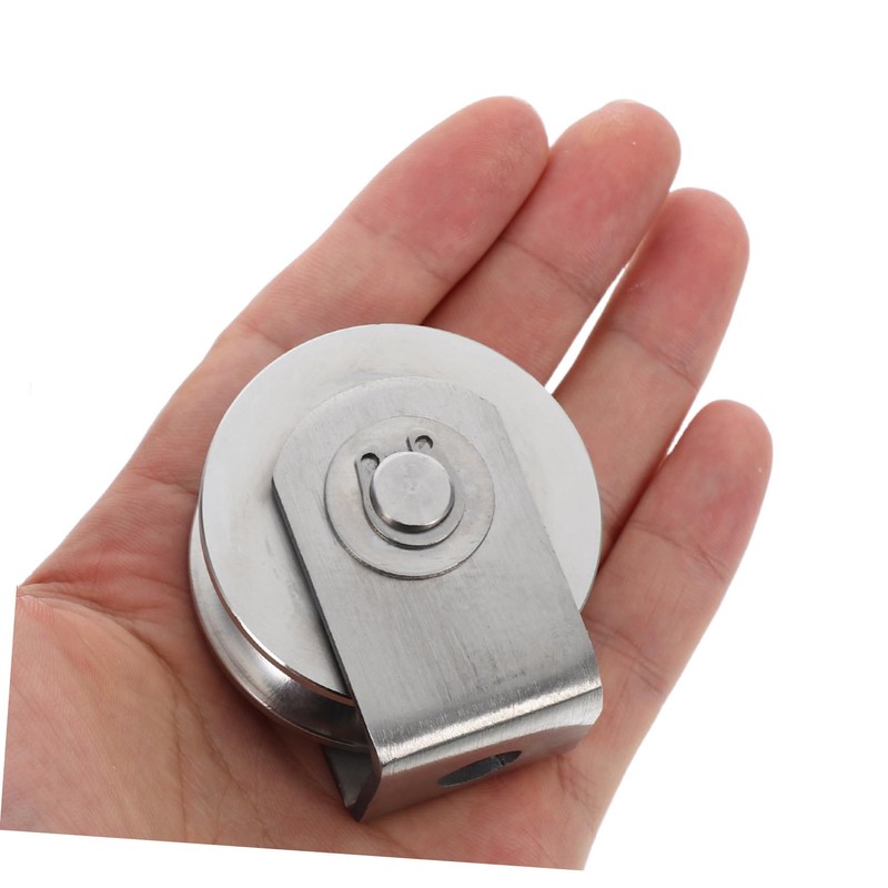 Operitacx Heavy Duty Stainless Steel Pulley Wheel Double Bearings Caster