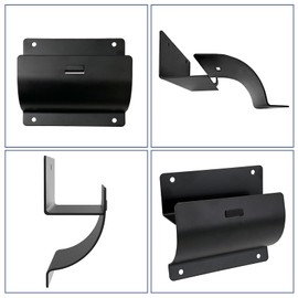 Happyiren Ladder Hooks for Garage Storage, Heavy Duty Ladder Bracket Wheelbarrow Hanger, Versatile Wall-Mounted Holder for Folding Chairs Stroller Wheelchair Bicycle Organization - 2 Pack