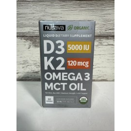 NUSAVA 2 Bottles - Organic nusava Vitamin D3 K2 Drops  Exp: 12/2026 New Sealed!