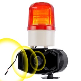 Saladulce 24V Industrial Alarm Siren, 115dB Siren with Strobe Light - Indoor Led Warning Horn (DC24V)