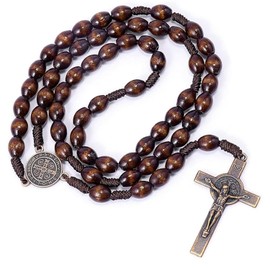 Uskerb Elegant Rosary Beads for Men - Smooth Prayer Beads with Durable Crucifix for Meditation and Daily Wear - Lightweight Design