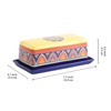 Bico Tunisian Ceramic Butter Dish with Lid, Wide Butter Keeper