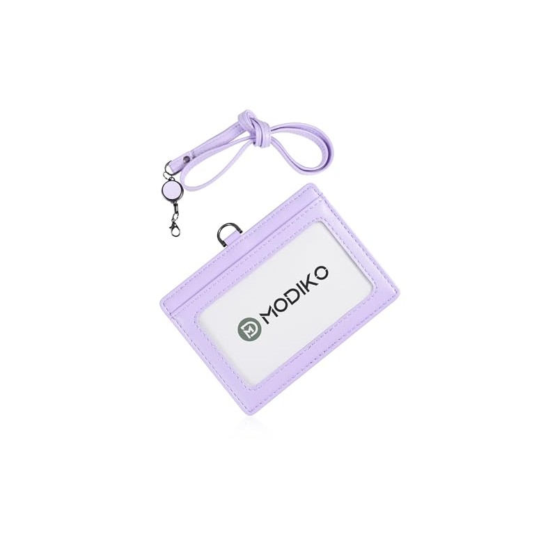 [Modiko] IDカードホルダー 横型/縦型 社員証ケース メンズ レディース 伸縮リール付き ネームホルダー