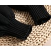 SUZALA Removable Wrist Cuffs False Sleeves for Women Teens, Knitting-black