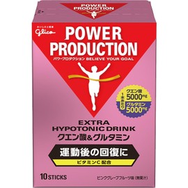 POWER PRODUCTION Extra Hypotonic Drink Citric Acid & Glutamine Pink Grapefruit Flavor 12.4g x 10 bottles Individually wrapped Powdered sports drink