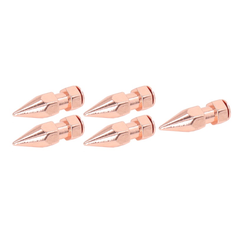 5Pcs Clothing Spikes 8x26mm Hex Rose Gold Strong Copper Punk