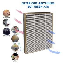 Flintar True HEPA Replacement Filter, Compatible with TaoTronics TT-AP002 Air Purifier and VAVA VA-EE008 Air Purifier, 3-in-1 Premium H13 Grade True HEPA Filter, 1-Pack (1)