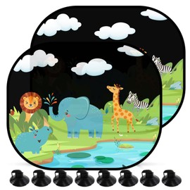 Sun Protection Car Baby, 44 x 35 cm Sun Protection for Car, Universal Car Sun Visor with UV Protection, Sun Protection Car Children with 8 Suction Cups, for Baby, Children, Girls, Boys