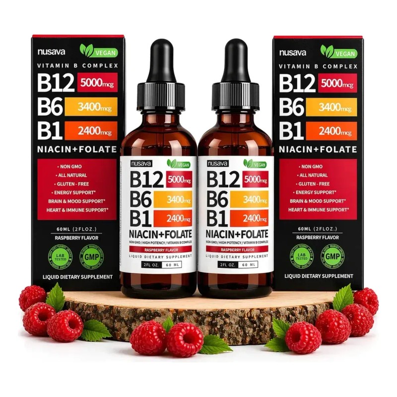 Nusava - 2x Nusava Vitamina B12,b6 Y B1 Gotas Líquidas