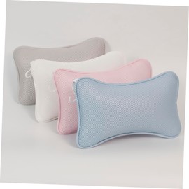 ORFOFE Bath Tub Pillow Headrest Pillow Bathtub Cushion Luxury Tu Pillow with Suction Cups Fits Bathtubs Pink