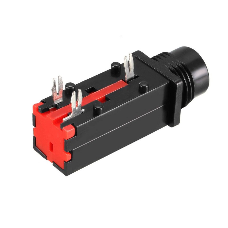 uxcell PCB Mount 6.35mm 3 Pin Socket Headphone Stereo Jack