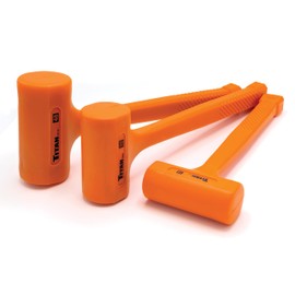 Titan 63143 3-Piece Dead Blow Hammer Set, Includes 1lb, 2lb & 3lb with Non-slip Diamond Textured Handles, Spark & Rebound Resistant