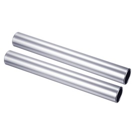 PATIKIL 2 Pcs Relay Truck Baton Aluminum Alloy Tube Field Running Stick Outdoor Athletics Sports Game Tool Silver