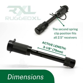 Tiger Lock 5/8" Black Trailer Hitch Locking Pin - Anti-Rattle Tow Hitch Receiver Lock, fits Class III - V Hitches with 2" and 2.5" Receivers