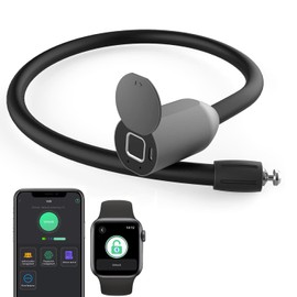 Electronic Cable Lock, eLinkSmart Bicycle Lock Fingerprint with Fingerprint / Phone App, 40 cm Length Waterproof, Cabinet Locks for Freezer, Scooter, French Door, Fridge