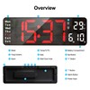 Lafocuse - Reloj de pared digital LED grande con visualización