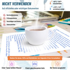 KERIFI KERIFI Radierbarer Kugelschreiber, 5 Stück Tintenroller Radierbar Einziehbare, Radierbare Stifte Erasable Pens, Gelstifte Radierbar für Studenten Geschenk, Schulsachen Schul Bürobedarf (0,5 mm Blau)