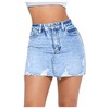 SweatyRocks Women's Casual Ripped Jean Skirt High Waist Raw Hem