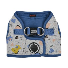 Puppia MINMI Step-In Vest Dog Harness No Choke No Pull Walking Training for Small and Medium Dogs, Blue, L