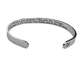 Daughter gift, Mother daughter jewelry, daughter birthday, cuff bracelet, daughter birthday, gift for bride, I'll love you forever like you for always, stacking bracelets, love infinity