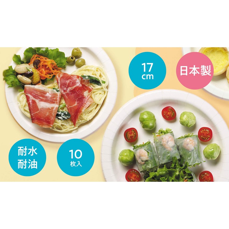 Nippon Dexie KPH107SW Super Plate, Durable Paper Plate, Diameter 6.7