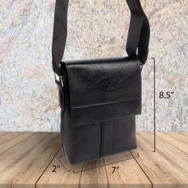 Leather Unisex Small Crossbody Messenger Bag