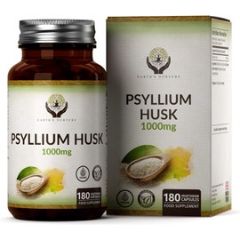 EN Psyllium Husk | 180 Fibre Supplement Psyllium Husks Capsules - 1000mg Physillan Husk per Serving | High Strength Fiber Supplement with Psyllium Husk Powder | Non-GMO & Allergen Free | Made in UK