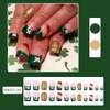 24Pcs St. Patrick's Day Press on Nails Square Short Shamrocks