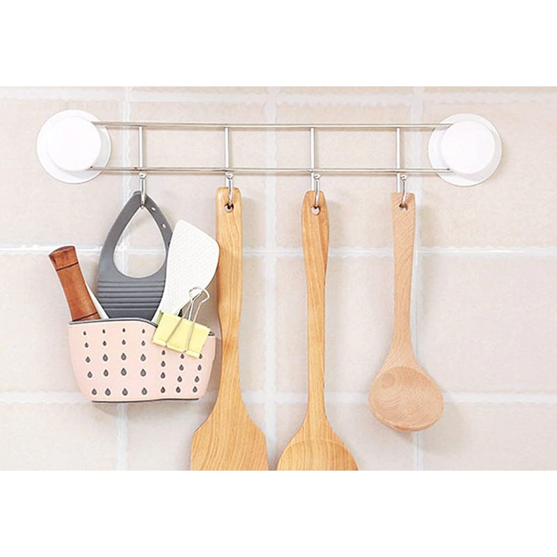 Kinteshun Kitchen Sink Caddy Sponge Holder Hang Basket for Scrubber