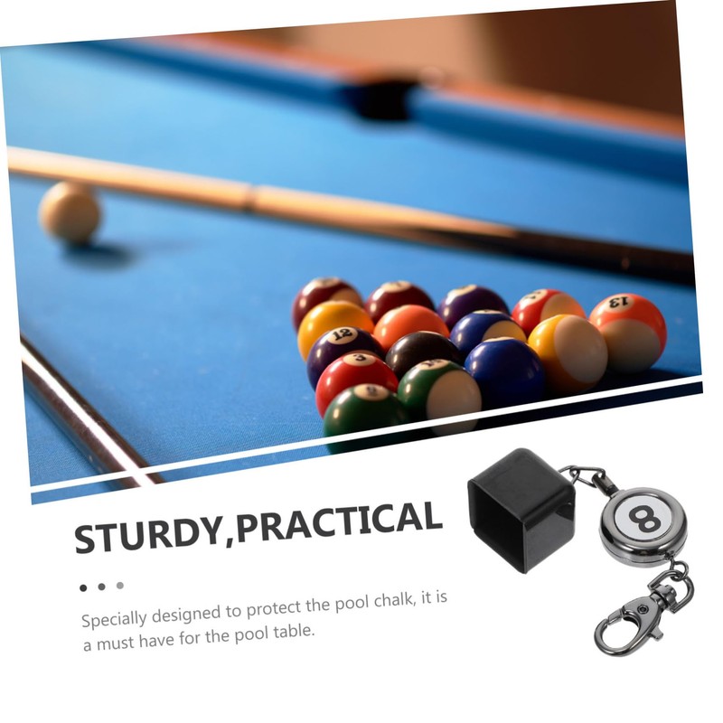 GRIRIW Decorative Portable Snooker Cue Chalk Holder with Keyring Compact