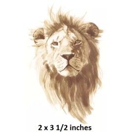 Male Lion Wall Decal African Big Cat Vinyl Sticker Safari Peel & Stick Art Decor