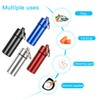 OOTSR Portable Pill Case (2.6"x0.7") with D-Ring Carabiner Waterproof Aluminum