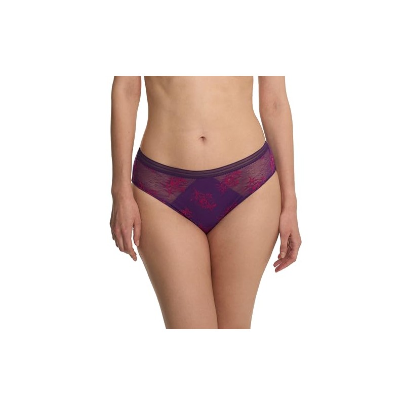 Natori Women's Love Lace Hipster, Vivid Grape/Sakura