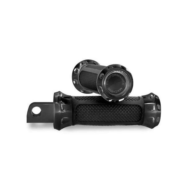 Performance Machine Overdrive Footpegs Black Complete Sets 0035-1158-B