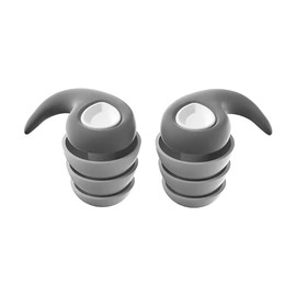 Wiederverwendbare Silikon Ohrstöpsel – Wasserdicht & Geräuschunterdrückend – Für Schlafen, Schwimmen, entspannen, Reisen – 3 Farben, Größe L (Erwachsene) – ES600 Soft Silikon -40dB (grau, L)