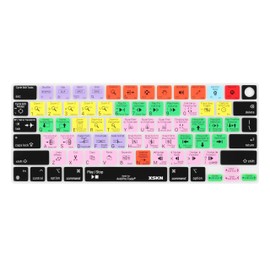 XSKN Silicone Keyboard Cover Skin for MacBook Pro/Air with Touch ID 14.2" 16.2" 13.6" 15.3" Model No: A2442 A2779 A2918 A2992 A2485 A2780 A2681 A2941 (US Layout, Avid Pro Tools Shortcuts)