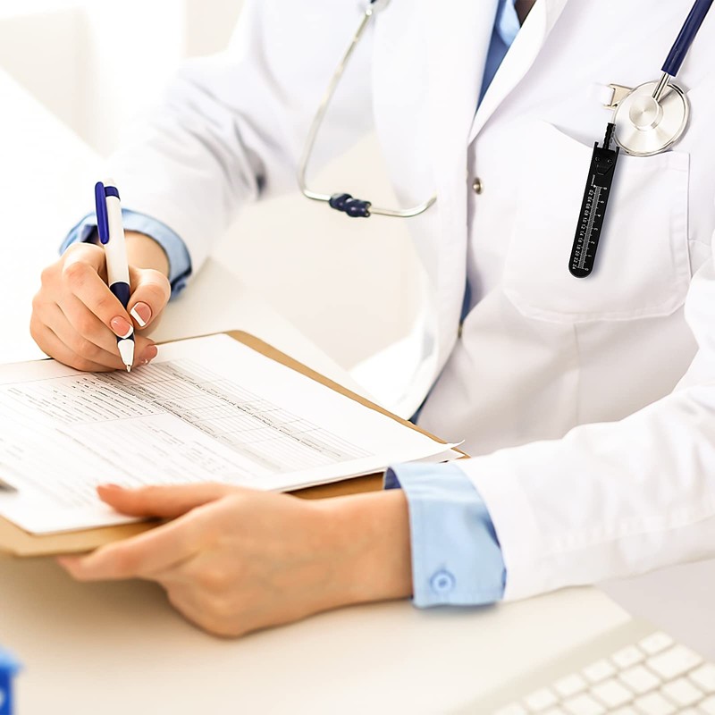 Thinp EKG Calipers ECG Caliper Measuring Tool with Ruler Black