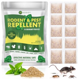 ADDOT Natural Peppermint Mouse Rodent Rat Repellent 10 pack Pest Insect Control
