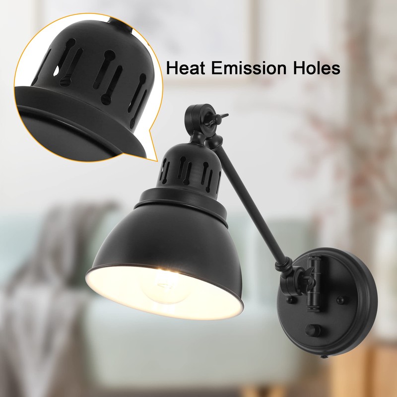 GOODATE Plug in Wall Sconces, Wall Sconce Lighting with Dimmable