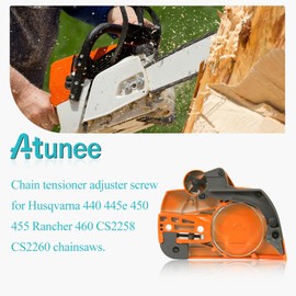 Atunee 455 Chain Adjuster Tensioner + Clutch Side Sprocket Cover for Husqvarna 455 460 Parts, 455 Chainsaw Clutch Cover with Brake Replace 537286301 575260403