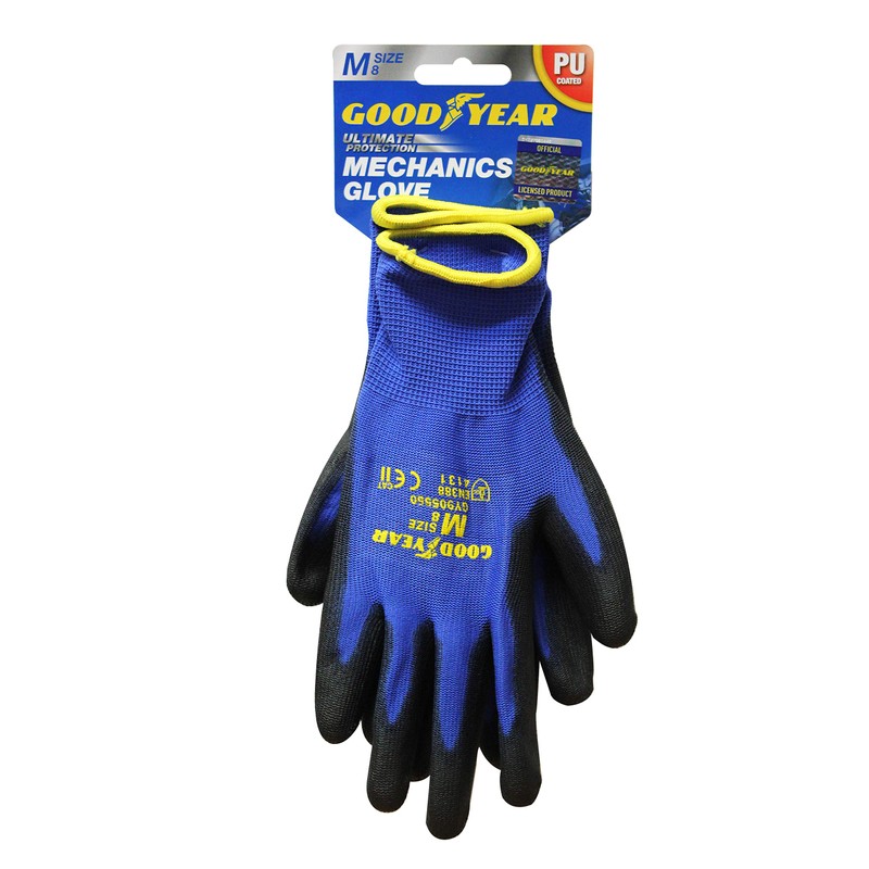 Goodyear Nylon PU Coated Safety Work Gloves Garden Grip Men
