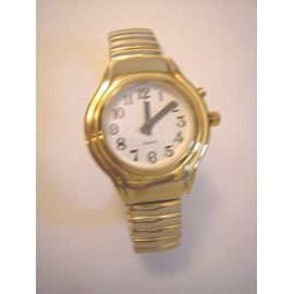 Ladies Deluxe Talking Watch Polished Gold Tone